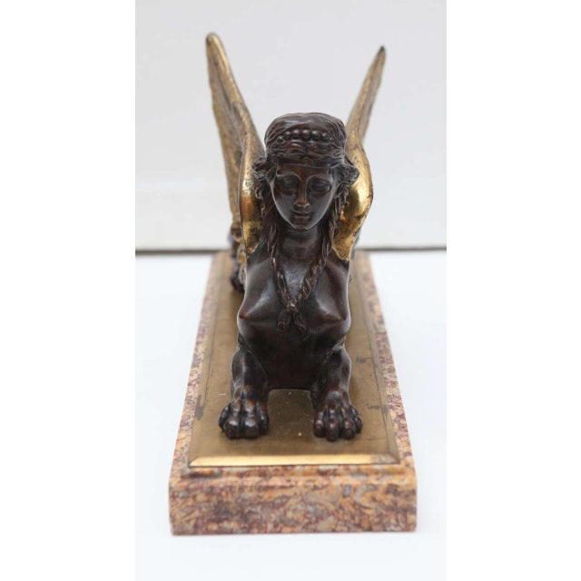 19th Century, Bronze Sphinx Sculptures - A Pair For Sale In Los Angeles - Image 6 of 9