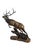 Fantastic dynamic bronze sculpture titled "Flight," depicting a majestic Rocky Mountain bull elk mid leap, by Pacific...