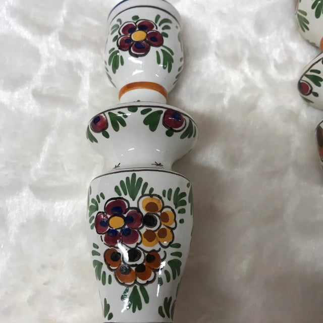Pair of Vintage Delft Polychomatic Floral Candlestick Holders For Sale In Dallas - Image 6 of 10