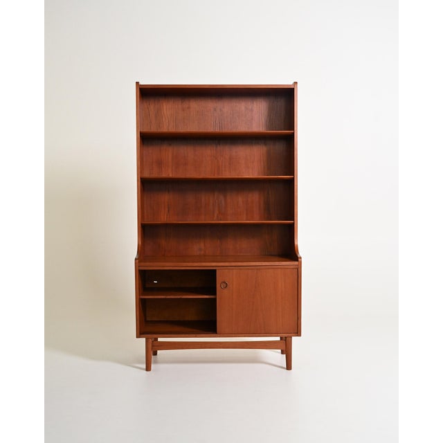 Teak Bookcase by Johannes Sorth for Bornholms Møbelfabrik, 1960s For Sale - Image 3 of 10