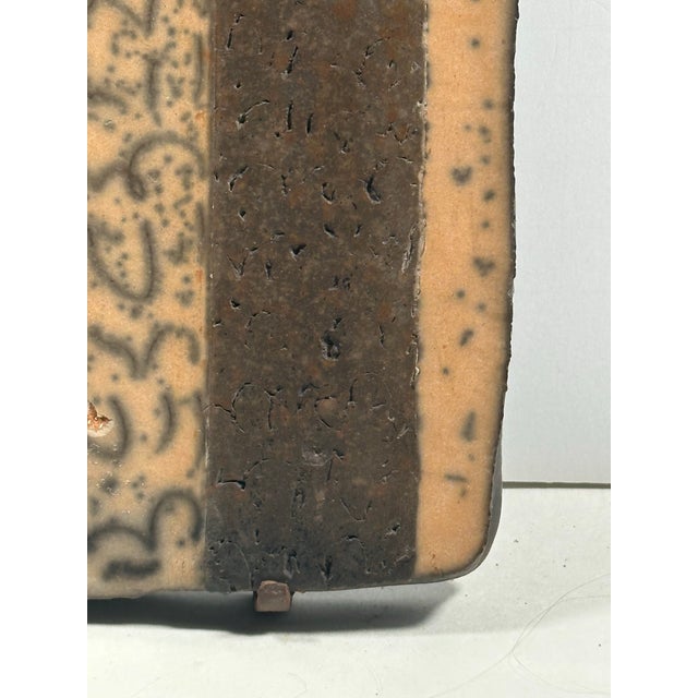 Metal A Fine Contemporary Stoneware Wall Relief by Theodora Chorafas. For Sale - Image 7 of 12