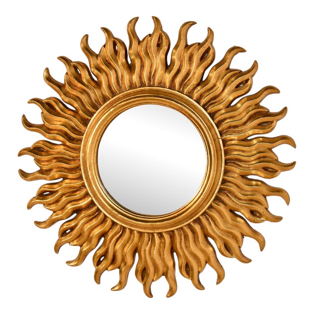 Mid-Century Sunburst Mirror From France, Circa 1960 For Sale