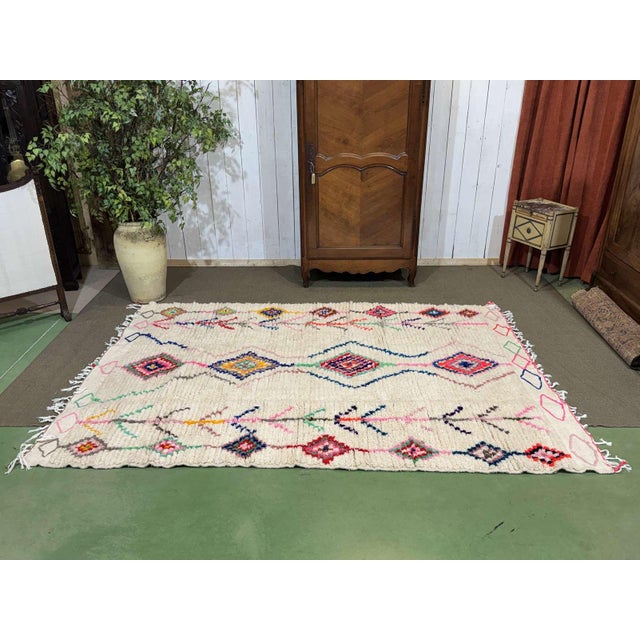 Azilal Berber Moroccan Handmade Wool Rug For Sale - Image 9 of 14