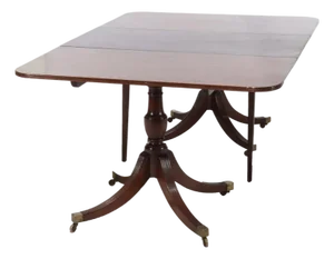 Duncan & Phyfe Style George III Mahogany Banquet Table With Three Leaves C1820