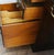 Gold Victorian Pedestal Desk in Mahogany and Leather Top, 1880 For Sale - Image 8 of 9