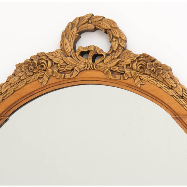 Neoclassical Neoclassical Style Fruitwood Framed Mirror For Sale - Image 3 of 7