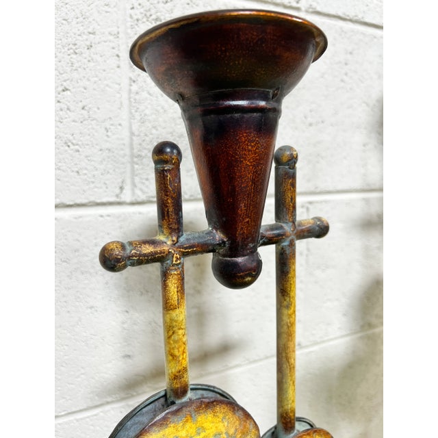 Metal 1980s Decorative Metal Candlesticks - Set of 3 For Sale - Image 7 of 8