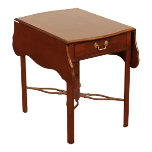 Councill Craftsmen Chippendale Style Mahogany Drop Leaf Side Table