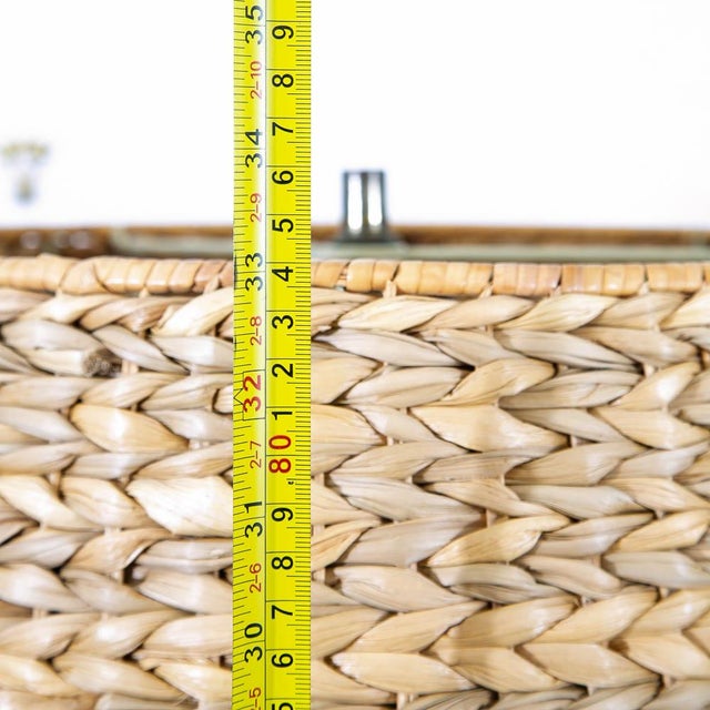 1960s Mid Century Modern Brown White Table Lamp Ceramic Floral Studio Designed For Sale - Image 11 of 12