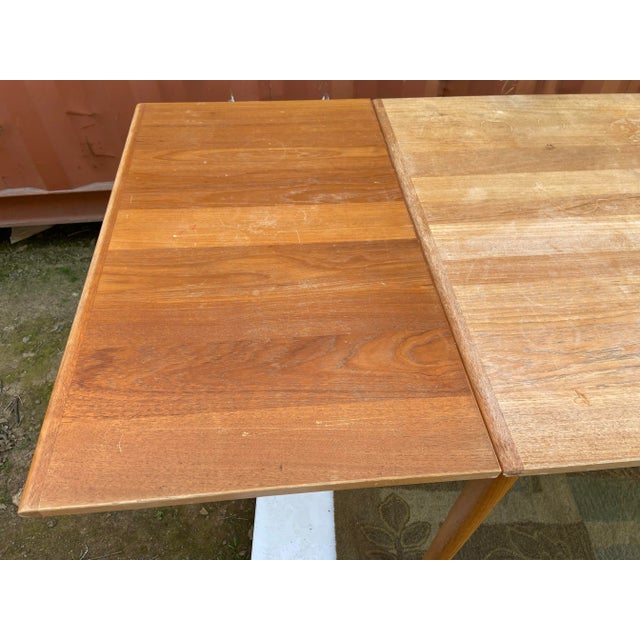 Mid-Century Modern 1970s Ansager Mobler Mid Century Modern Teak Expanding Table For Sale - Image 3 of 12