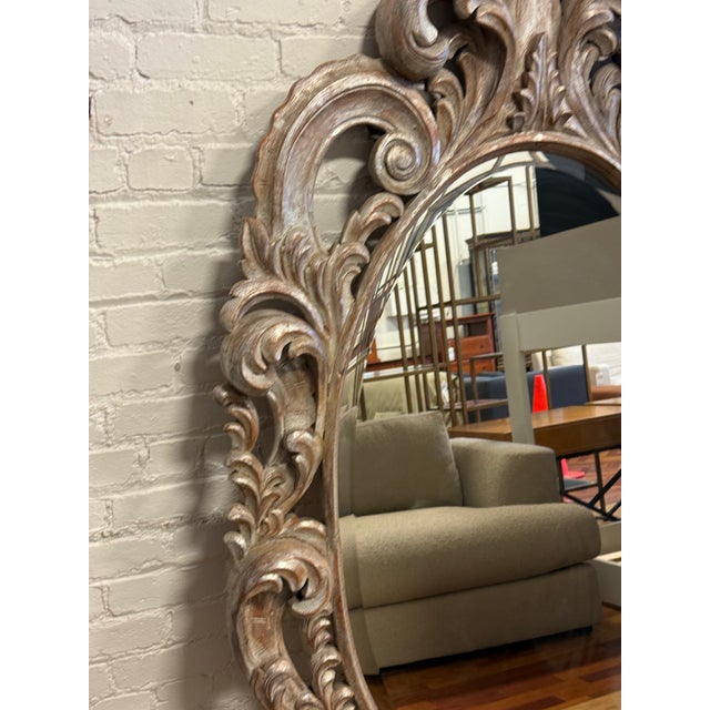 Windsor Art & Mirror Company Oval Rococo Revival Mirror, 20th Century For Sale - Image 9 of 12
