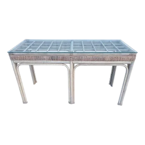 Palm Beach Rattan and Wicker Sofa Table
