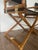 1980s Pair of Vintage McGuire San Francisco Director Chairs in Black Leather and Oak For Sale - Image 5 of 12
