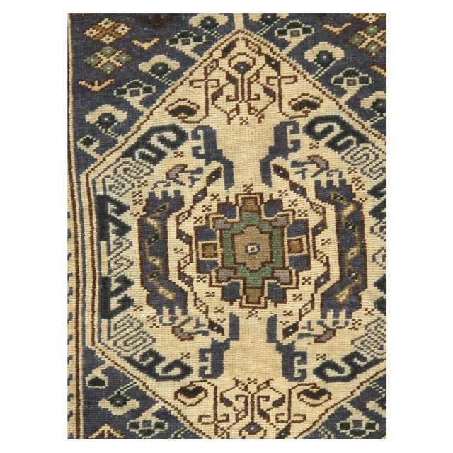 1950s Vintage Turkish Yastik Area Rug, 1'8 X 3'5 For Sale - Image 4 of 5