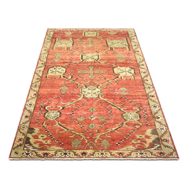 1960s Turkish Oushak Rug For Sale In Los Angeles - Image 6 of 6