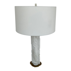 Revelation Modern Carved White Marble Metaphor Table Lamp