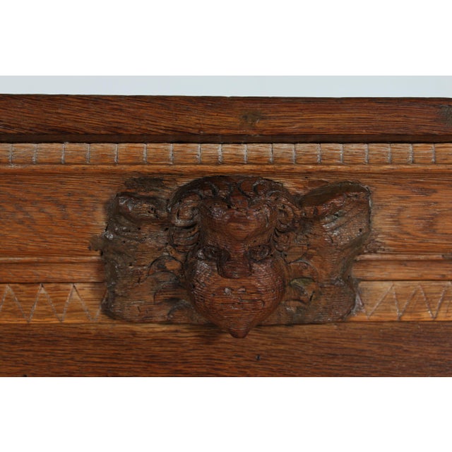 Antique Baroque Oak Cabinet, Denmark, 1800s For Sale - Image 15 of 18