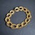 Vintage Chunky Gold Tone Collar Necklace Statement Maximalist Crescent Moon C Link 17" For Sale - Image 6 of 10