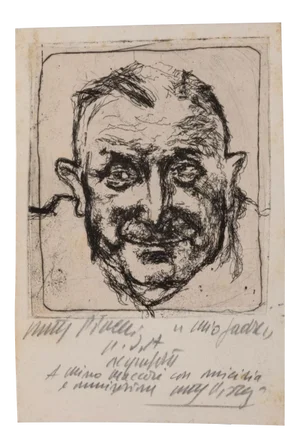 Walter Piacesi, Portrait, Etching, Mid-20th Century