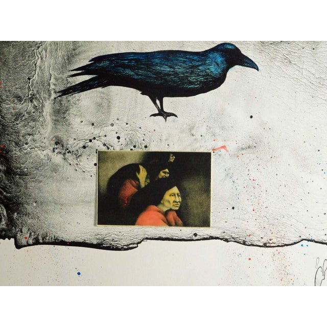 1980s Frank Howell Wounded Knee Woman 1985 Black White Original Art For Sale - Image 5 of 8