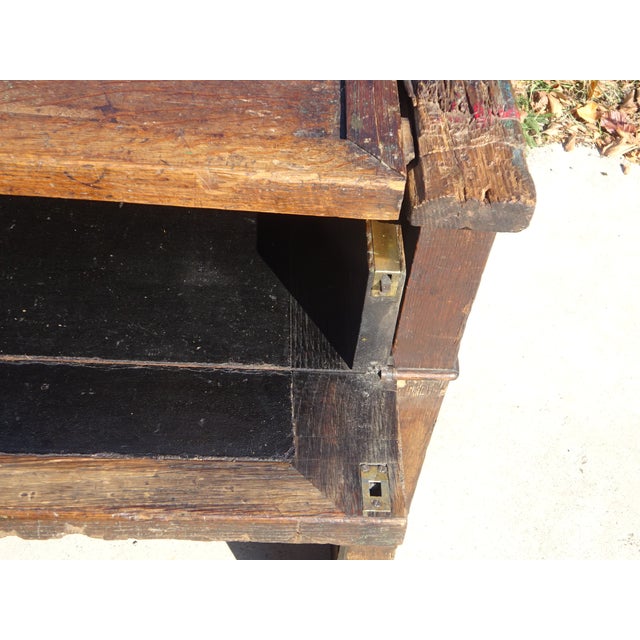 Brown French Glove Makers Table in Oak For Sale - Image 8 of 18