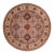 Rustic Kazak Light Blue/Beige Wool Round Rug- 8'0''x8'0'' For Sale