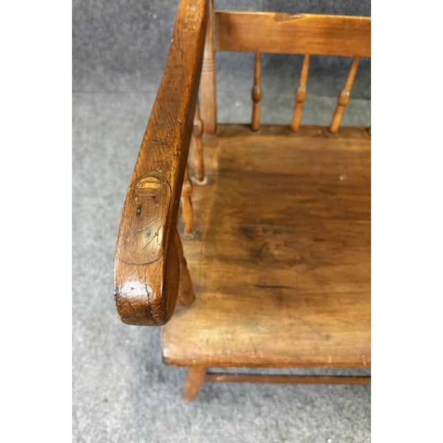 19th Century Solid Maple Bench For Sale - Image 11 of 12
