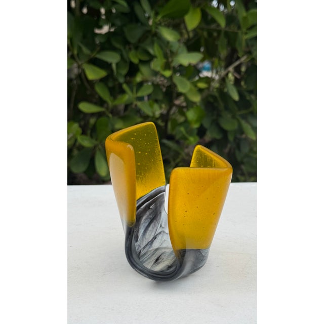 Vintage Studio Art Glass Sculptural Paper Napkin Holder For Sale - Image 4 of 10