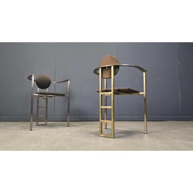Vintage Dining Chairs by Belgochrom, 1980s, Set of 6 For Sale - Image 12 of 15