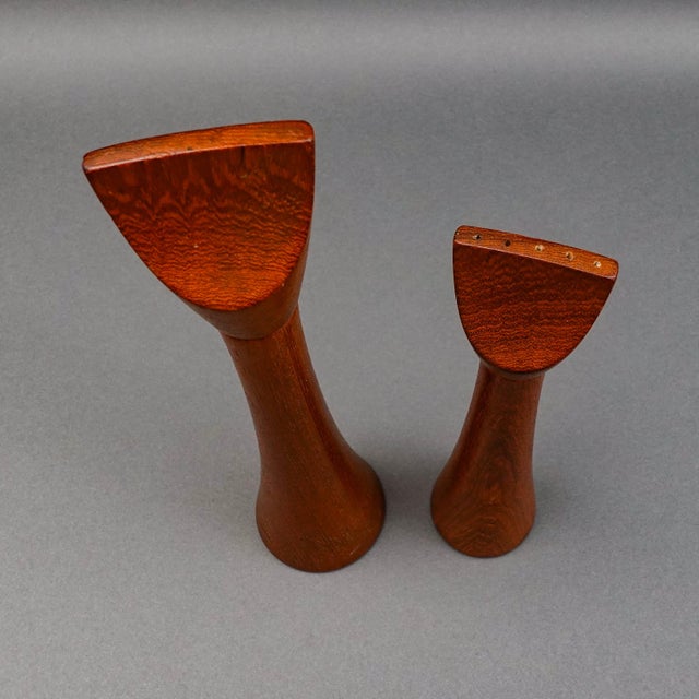 Wood Vintage Dansk Jens Quistaard Denmark Teak Wood Salt & Pepper Mill Set - a Pair For Sale - Image 7 of 10