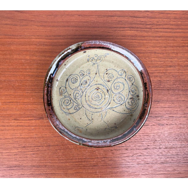 Mid-Century Modern Danish Studio Pottery Bowl by Bente Lemche, 1960s, in Very Good conditions. Designed 1960 to 1969 This...