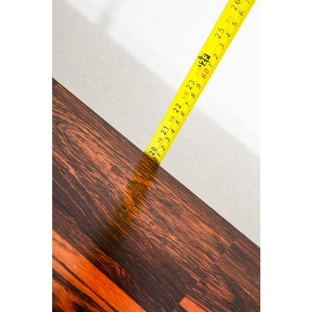 1960s Mid Century Danish Modern Coffee Table Rosewood Denmark Rectangular Coffee MCM For Sale - Image 9 of 11