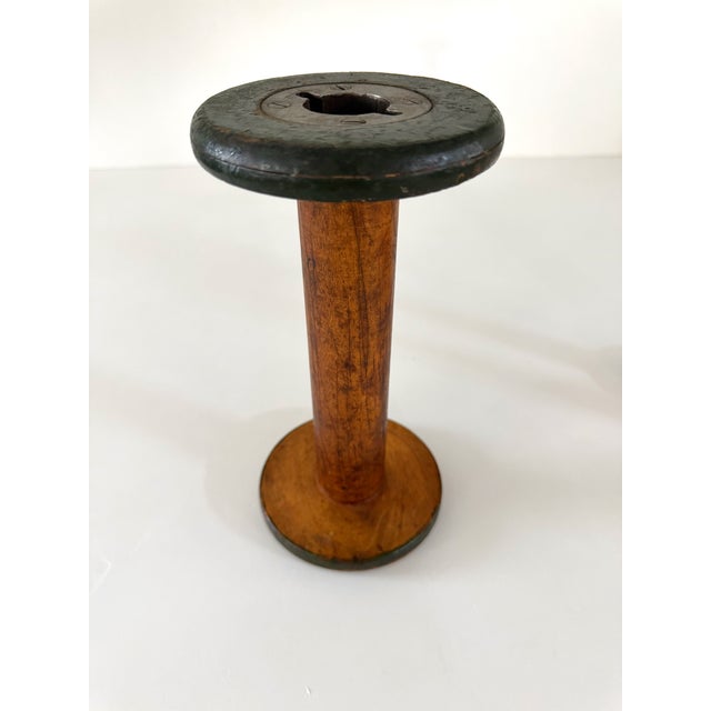 Antique Wood Spools, Set 3 For Sale In Houston - Image 6 of 12