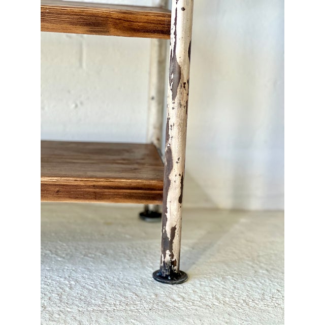 Industrial Wall Unit in Metal and Spruce For Sale - Image 10 of 18