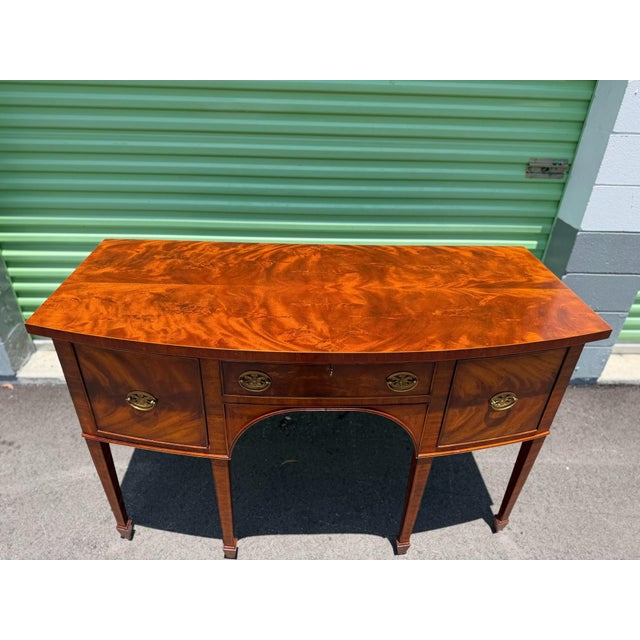 Traditional Maitland Smith Federal Style Figural Mahogany Sideboard For Sale - Image 3 of 11
