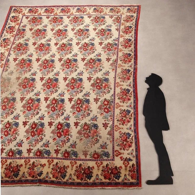 Bidjar rug in cotton and wool, large knot, hand-made. This piece is attributed to the mentioned designer/maker. It has no...