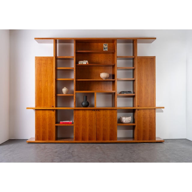 Wood Vintage Italian Modern Walnut Bookcase, 1960s For Sale - Image 7 of 12