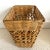 Boho Chic Rattan and Wicker Basket Weave Wastebasket For Sale - Image 3 of 8