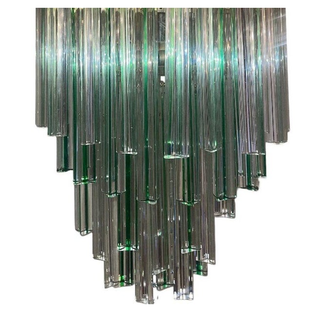 Transparent 1960s Italian Venini Murano Crystal Tri-Glass Prism Wall Sconces - Set of Four For Sale - Image 8 of 9