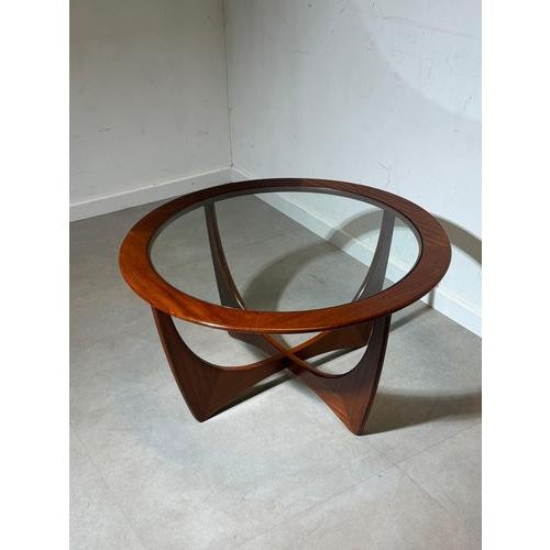 Wood Mid-Century Modern Round Astro Coffee Table in Teak and Glass from G-Plan For Sale - Image 7 of 7