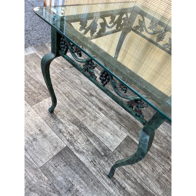 A Pair of Late 20th Century Cast Iron Glass Top Side Tables. For Sale - Image 9 of 18