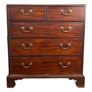 Antique Mid-1700s British Chippendale Mahogany Chest For Sale