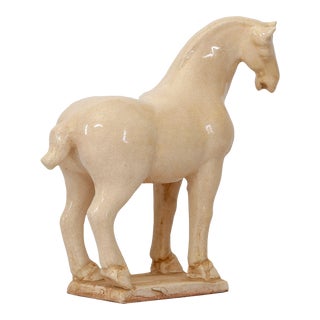 Contemporary White Terra Cotta Stallion For Sale