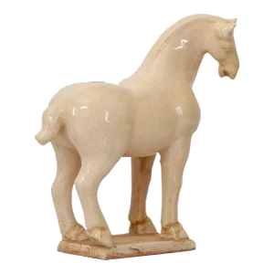 Contemporary White Terra Cotta Stallion