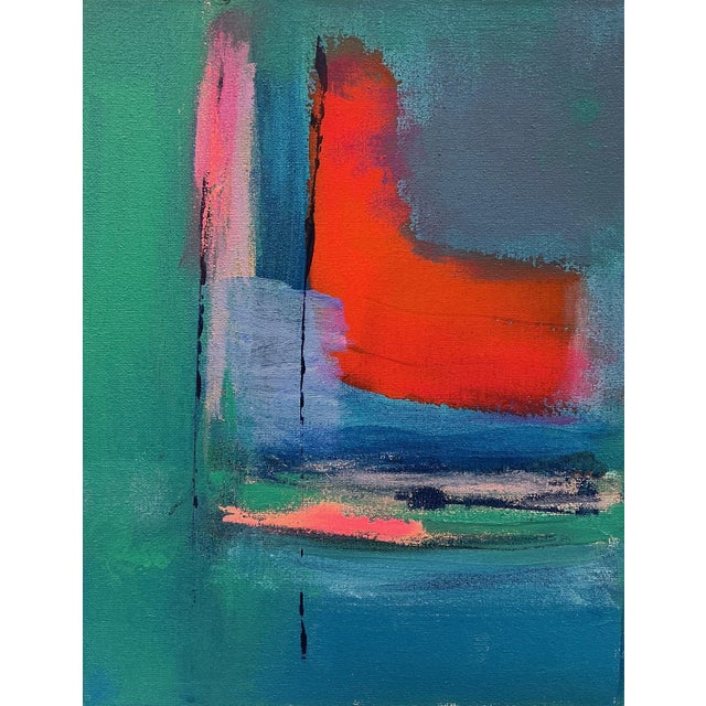 Original Contemporary Abstract Painting on Stretched Canvas For Sale