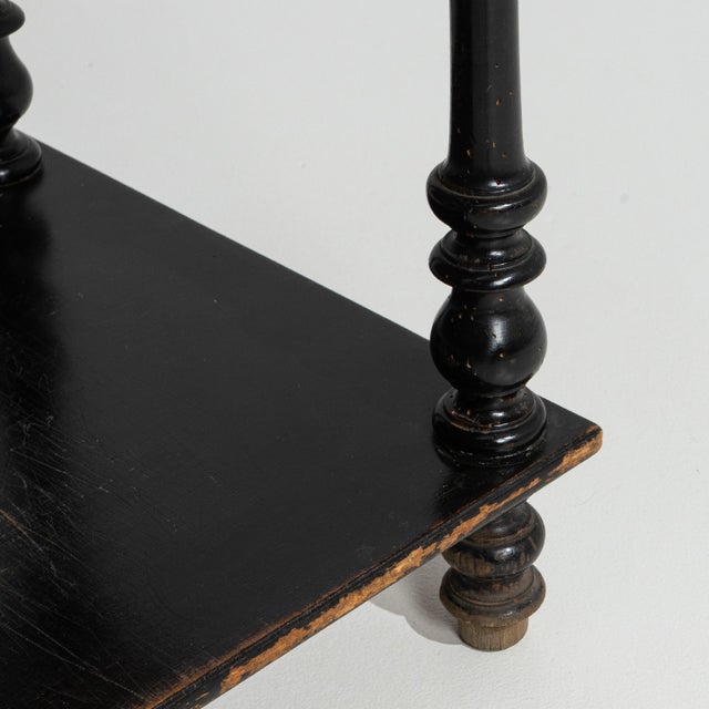 French 19th Century French Black Patinated Napoleon III Etagere France 1th Century For Sale - Image 3 of 14