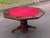 Vintage 54" Octagonal Poker & Chess Game Table With Vibrant Red Felt For Sale In Washington DC - Image 6 of 18