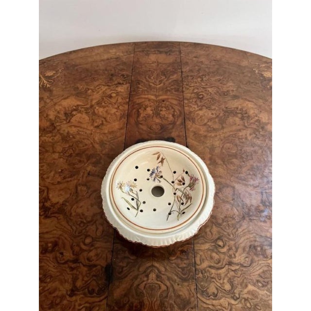 Remarkable quality antique Edwardian bathroom set by mark Jones & Sons, comprising of a pale wash jug with a swing handle...