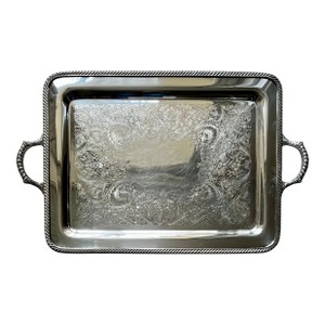Large Antique W M Rogers Silver Plated Tray