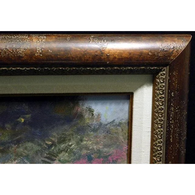 Robert Hagan "With Friends" Original Oil Painting on Canvas of Ducks and Woman in Field For Sale - Image 4 of 7